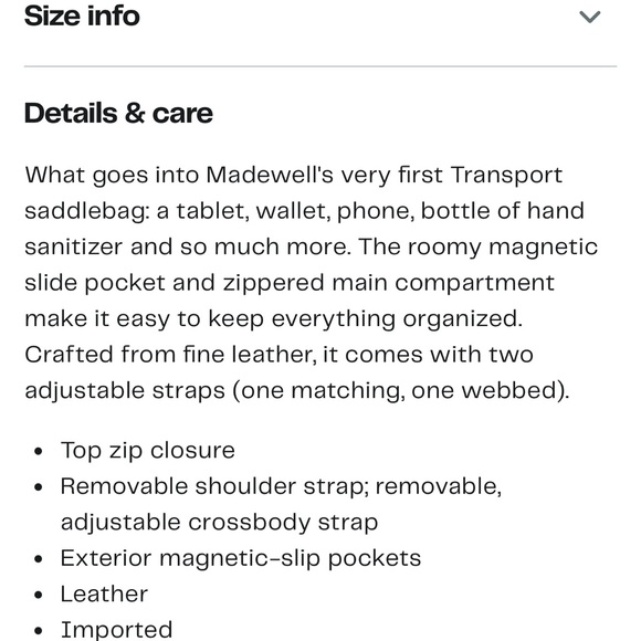 Madewell The Transport Saddlebag - Picture 3 of 9